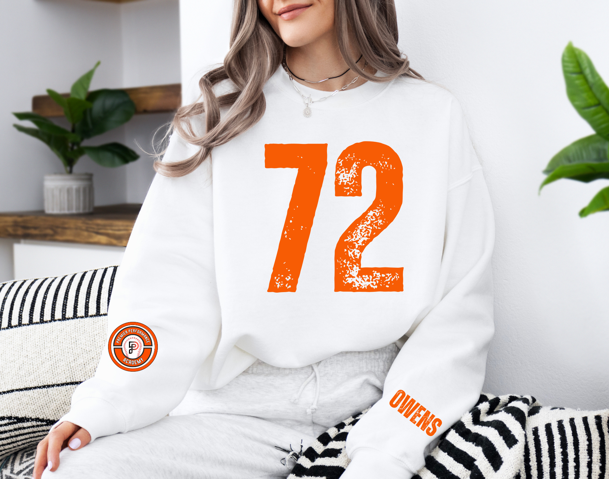Cowboys Large Number Custom Crewneck
