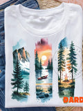 Watercolor Lake Background