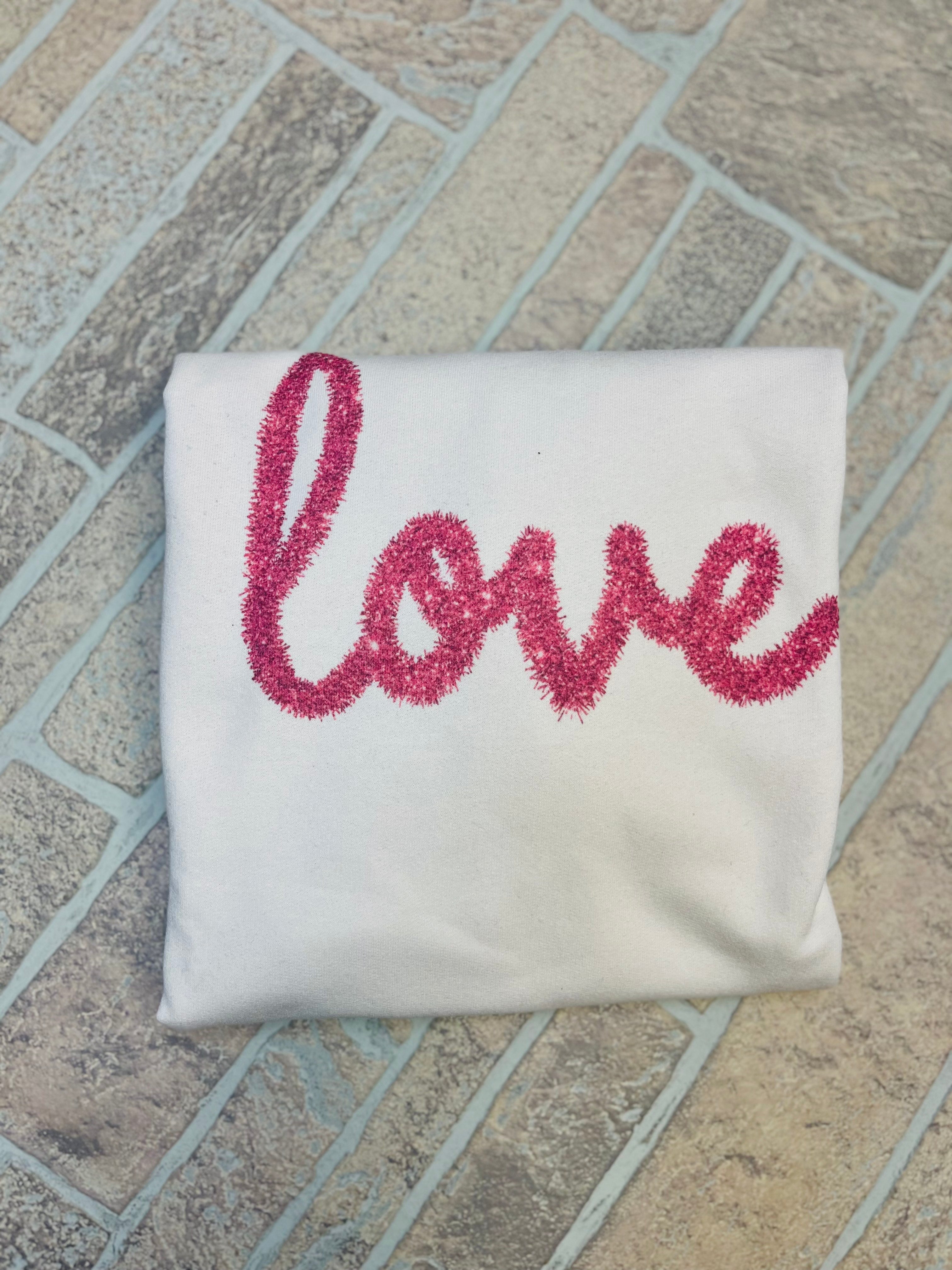 Faux Glitter Love